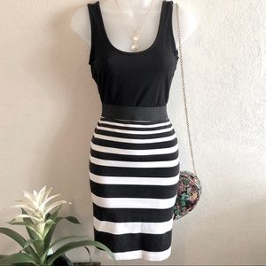 Pencil skirt Black&White striped